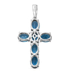 D'Joy London Blau Topas Anhänger 925 Silber rhodiniert ca. 5.65 ct