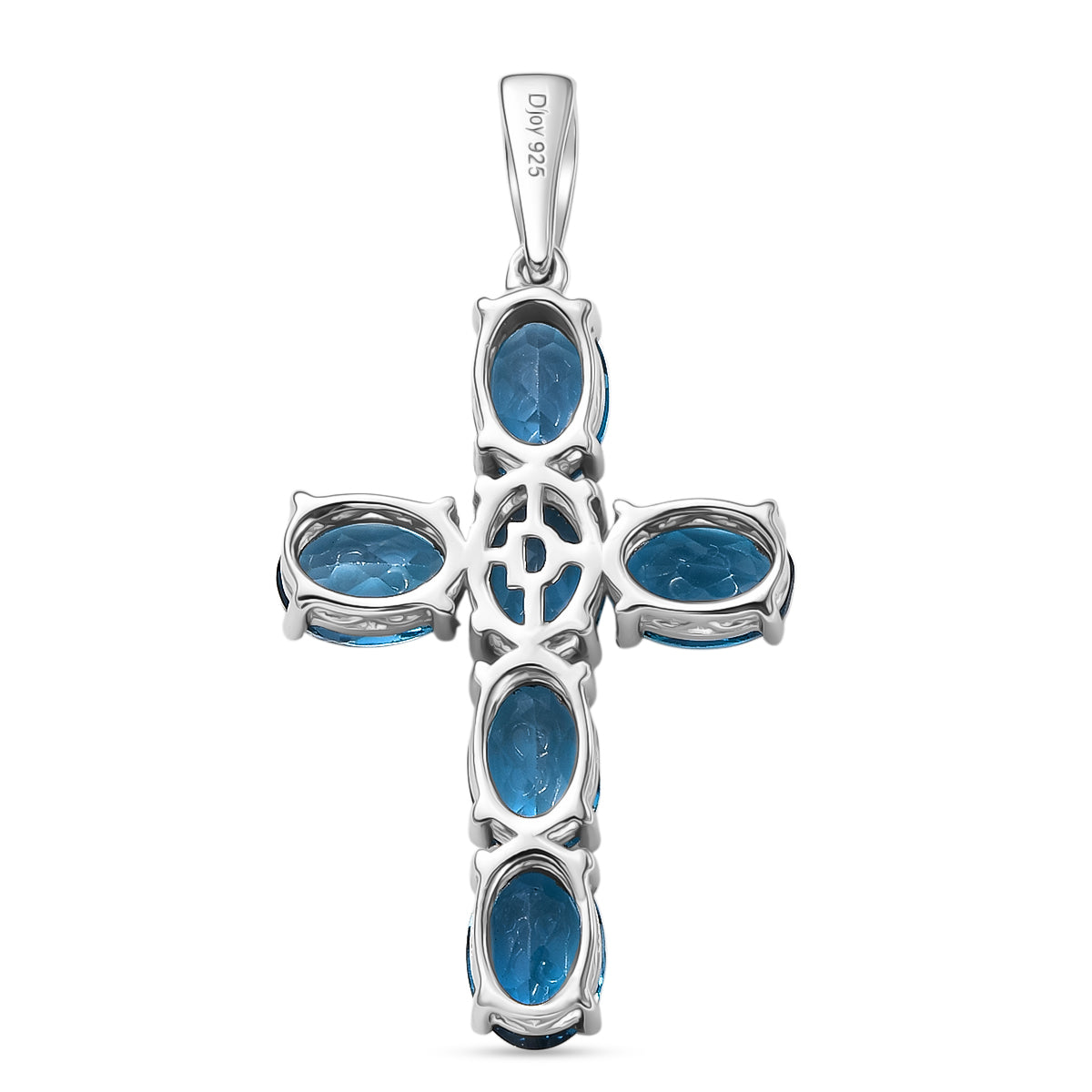 D'Joy London Blau Topas Anhänger 925 Silber rhodiniert ca. 5.65 ct