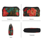 La Marey - Brokat-Crossbody-Bag, 24 x 5.5 x 14 cm, Schwarz Rot