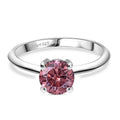 D'Joy Luxus Roter Moissanit Ring 925 Silber rhodiniert (Größe 17.00) ca. 0.94 ct