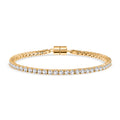 D'Joy Moissanit 19cm Armband, 925 Silber 750 Gelbgold Vermeil - 4,68 ct.