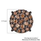 LUXURIANT DIAMOND - Lab Grown Roter Diamant SI Ohrringe 925 Silber Rhodiniert ca. 0.50 ct