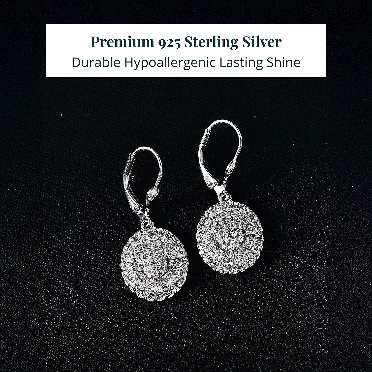 LUXURIANT DIAMOND - Lab Grown Diamant SI-GH Ohrringe 925 Silber Rhodiniert (10-15 Werktage Lieferzeit) ca. 1.00 ct