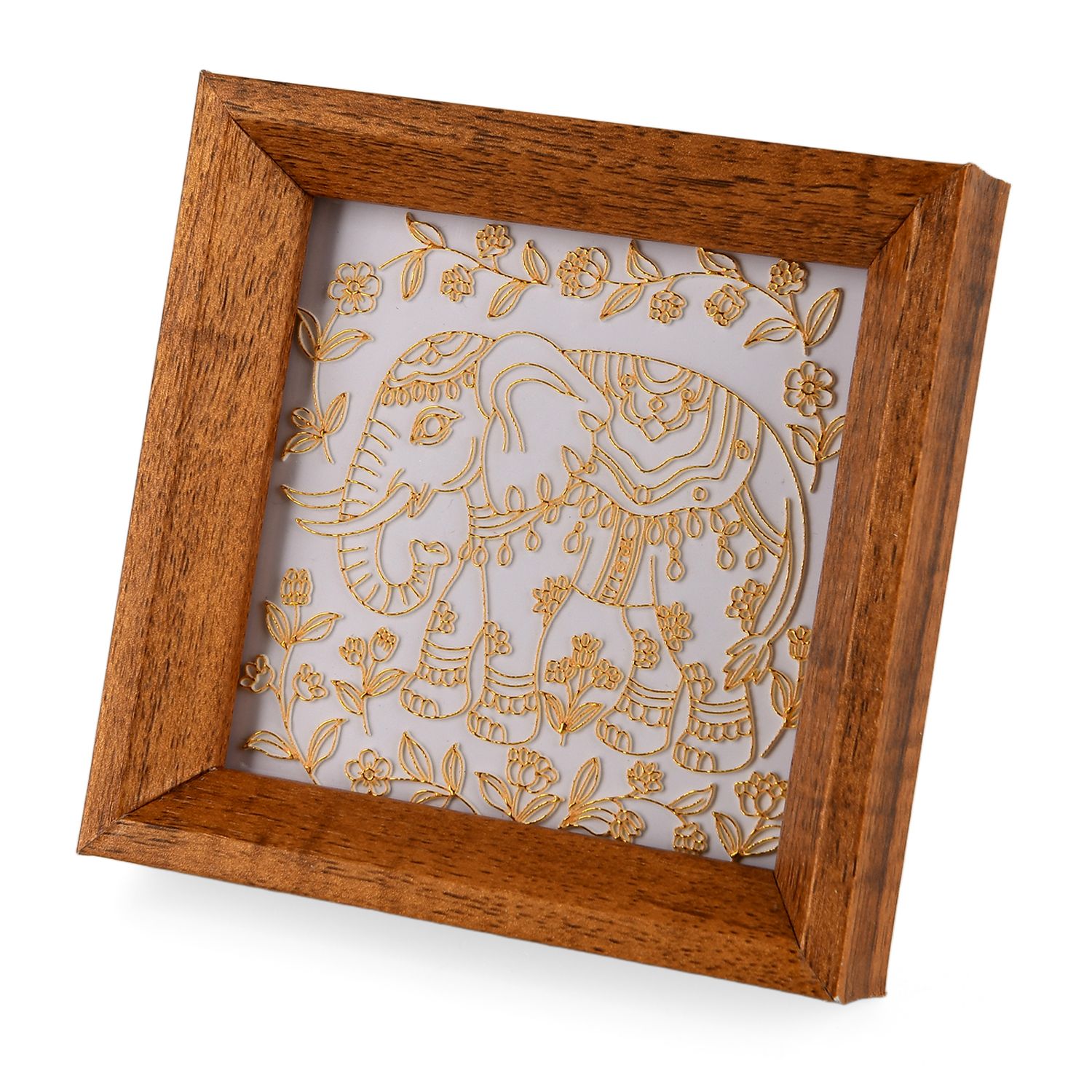 GOLDEN LOTTERY Aufbewahrungsbox mit Sandbild zum kreativen Gestalten, Set mit farbigem Sand, wasserbasiertem Kleber, Plastikbecher und Malwerkzeug 23 x 15,3 x 6 cm, Elefantenmotiv