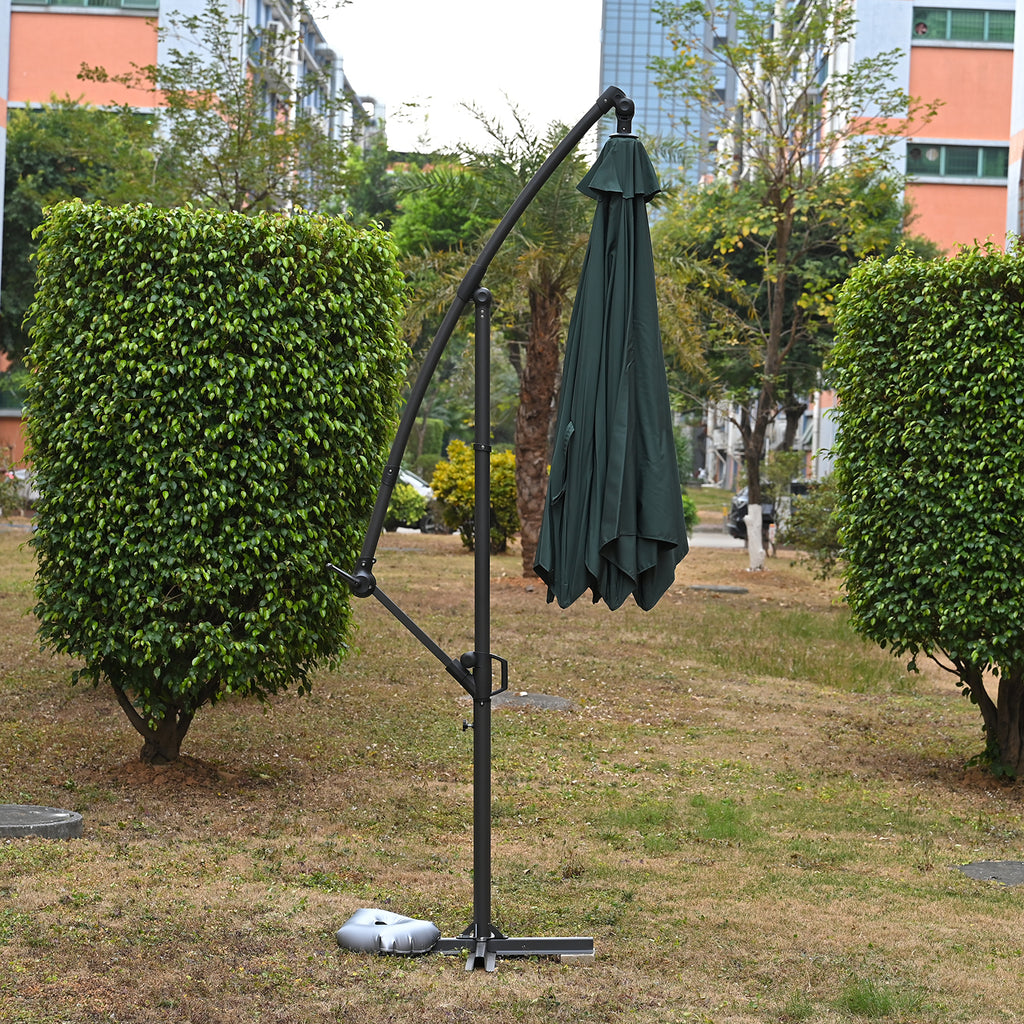 Garten Sonnenschirm, Stahlgestell, 3 m, 6 Streben, Grün