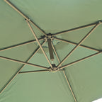 Garten Sonnenschirm, Stahlgestell, 3 m, 6 Streben, Grün