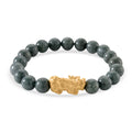 EXTREM SELTEN Natürlicher Olmek Jadeit Armband Flexibles (18 - 19 cm) 925 Silber vergoldet ca. 150,00 ct.