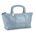 Echtleder Crossbody Tasche im Chic-Look, Reißverschlussfach, 27x17x10cm, Hellblau