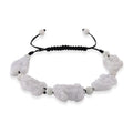 Weiße Jade Armband Flexibles (15.25- 23 cm) ca. 80,00 ct.