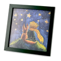 LIVMORE DIY Bilderrahmen Puzzle Bastelset, 169 Teile, Sternennacht, 18,1x13x18,1cm, Blau