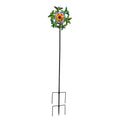 Solar Gartenleuchte Windrad, Eisen, 140 cm, Mehrfarbig