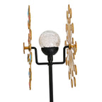 Solar Gartenstecker Windspiel mit LED Licht und Spinner, Eisen, 140 cm, Multicolor