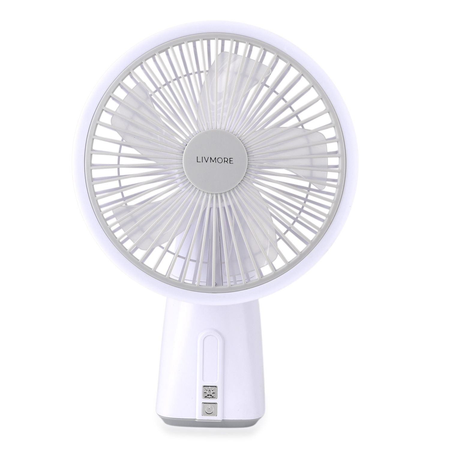 LIVMORE Akku Ventilator, oszillierend, 7 Zoll, Blau