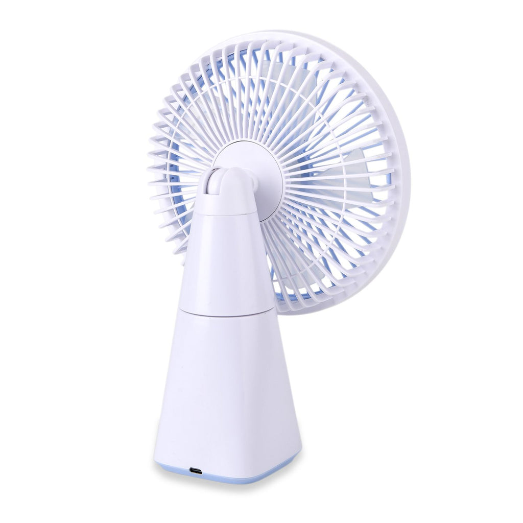 LIVMORE Akku Ventilator, oszillierend, 7 Zoll, Blau