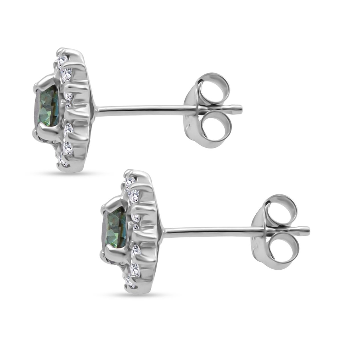 D'Joy Paraiba Moissanit Ohrringe 925 Silber rhodiniert ca. 1,27 ct.
