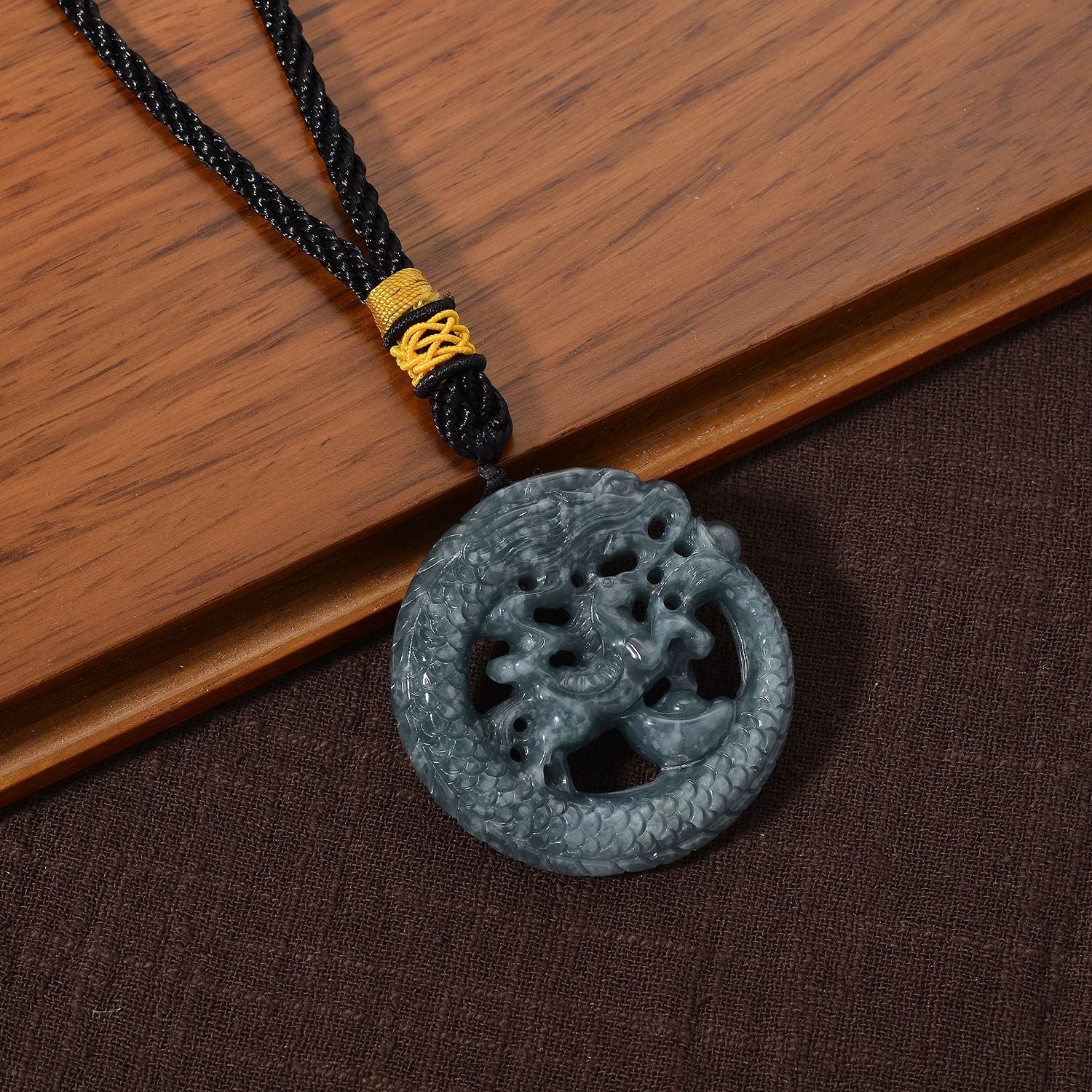 "One piece  approx 45mm carving Dragon & Horse  Type A Olmec Jadeite hanging décor  "