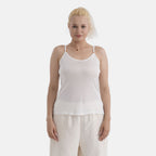 La Marey Mulberry silk vest- Khaki - Large