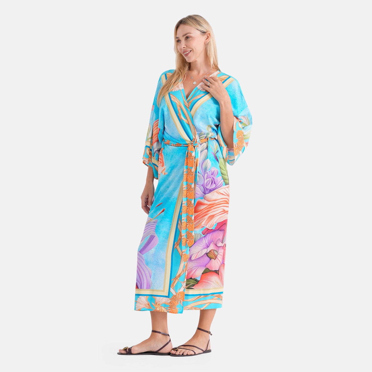 LA MAREY placement  print kimono