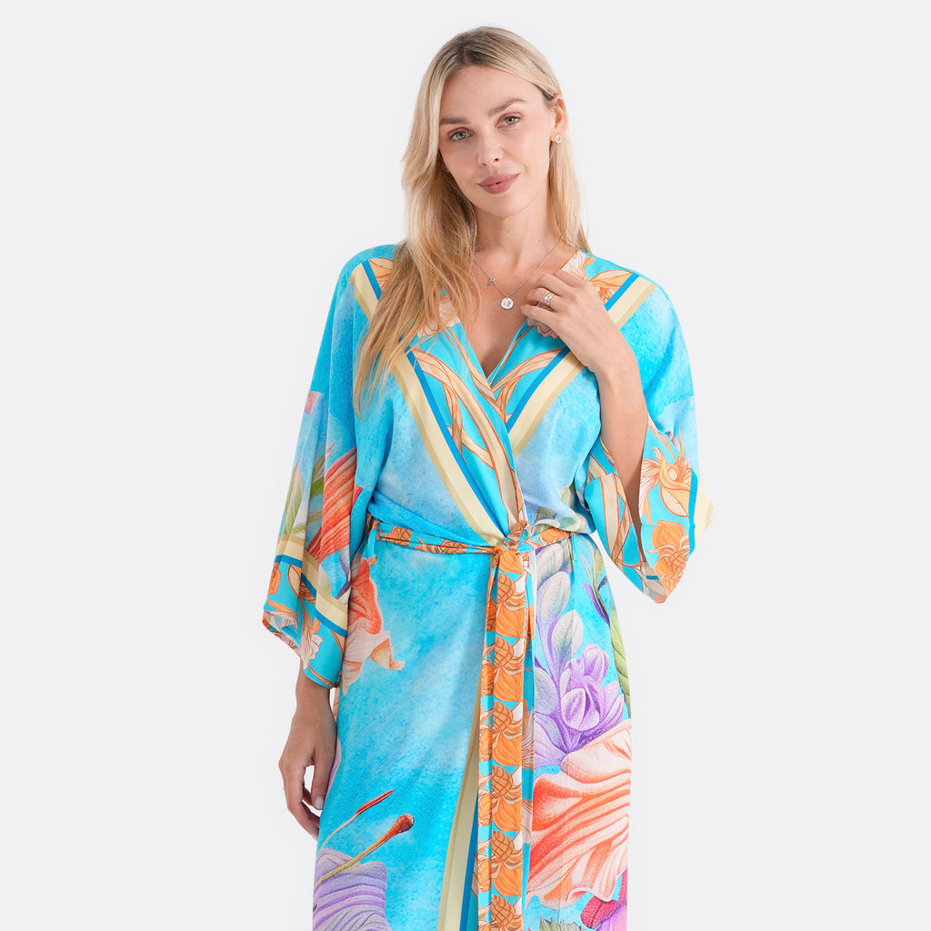 LA MAREY placement  print kimono