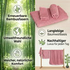 Set of 3 bamboo towel Material:Loop:100% bamboo Base fabric:100% cotton