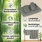 Set of 3 bamboo towel Material:Loop:100% bamboo Base fabric:100% cotton