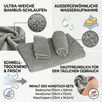 Set of 3 bamboo towel Material:Loop:100% bamboo Base fabric:100% cotton