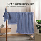 Set of 3 bamboo towel Material:Loop:100% bamboo Base fabric:100% cotton