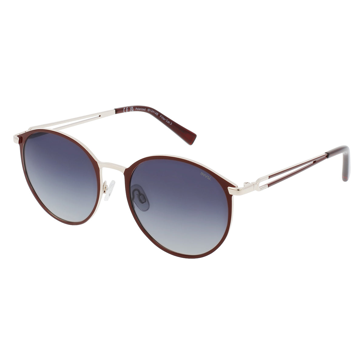 SOLE & LUCE - Swiss Eyewear, Polarized UV 400 Schutz Sonnenbrille Gold/Burgundy