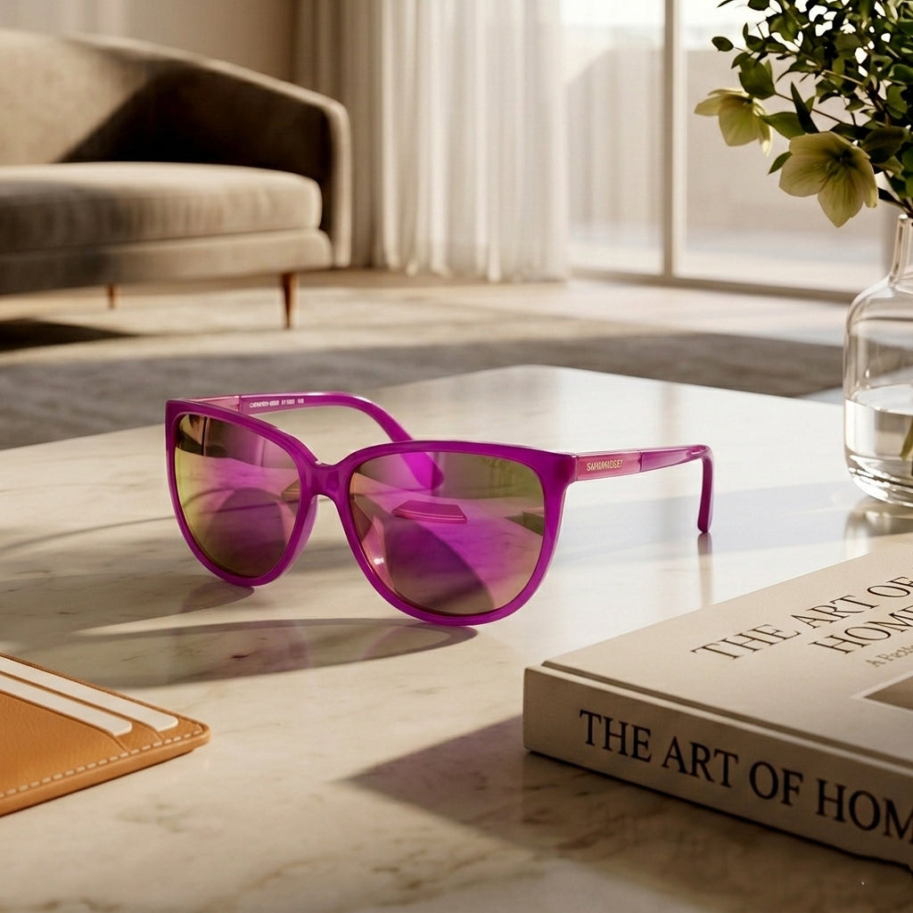PORSCHE Design - Made in Italy - Designer Sonnenbrille mit Etui UV400, Viola