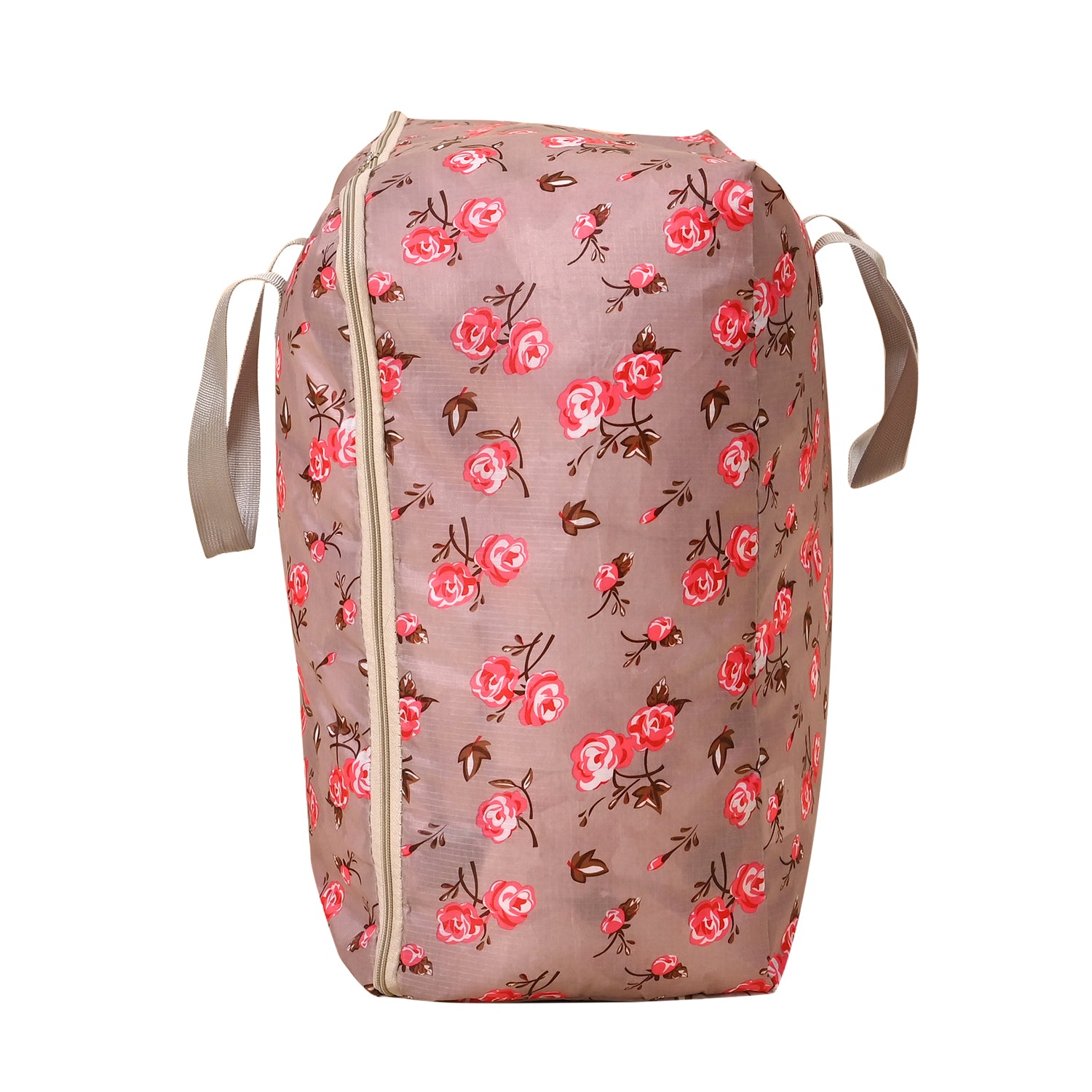 3er Set Aufbewahrungstaschen mit Blumenmuster, 210D Oxford Gewebe, Blau