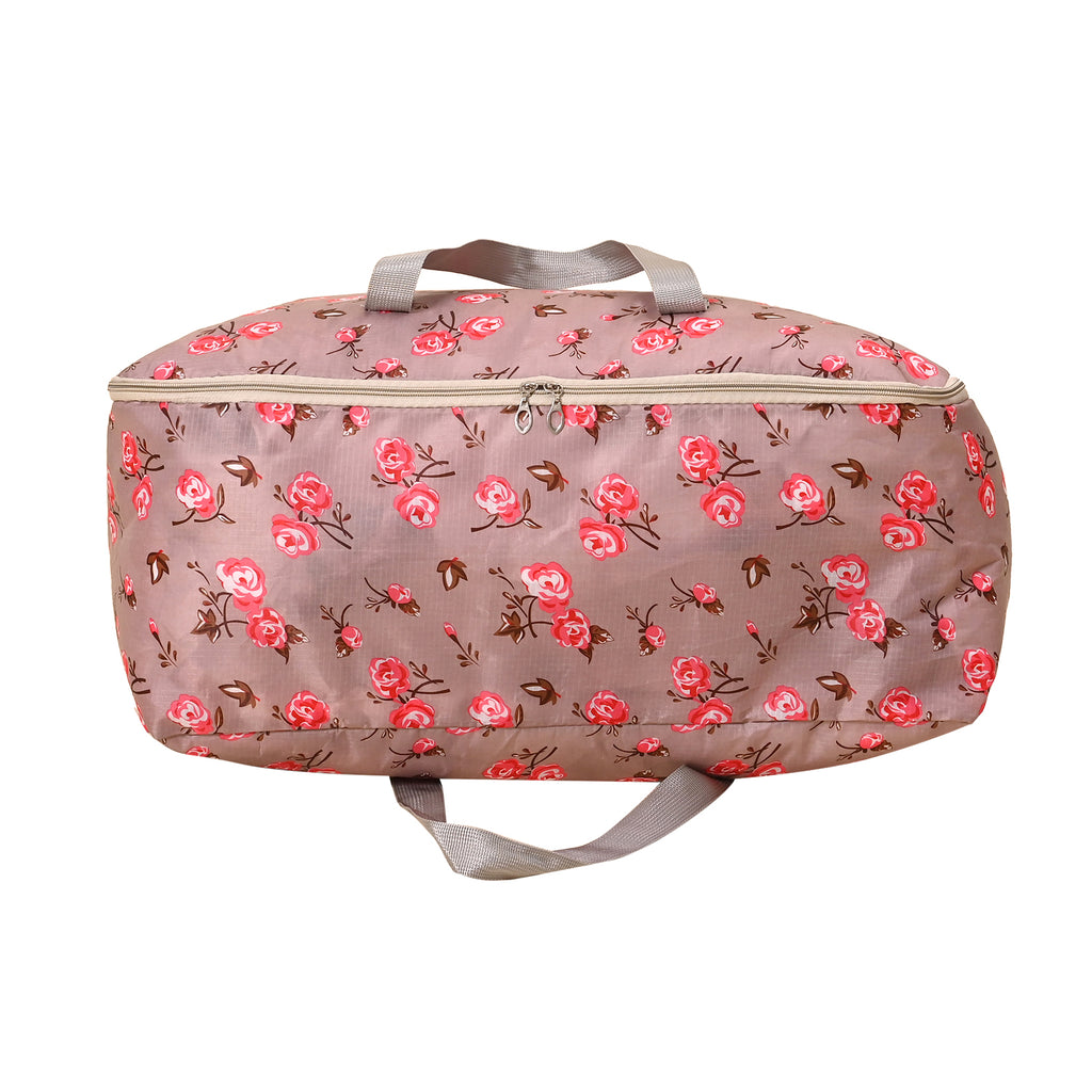 3er Set Aufbewahrungstaschen mit Blumenmuster, 210D Oxford Gewebe, Blau
