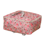 3er Set Aufbewahrungstaschen mit Blumenmuster, 210D Oxford Gewebe, Blau