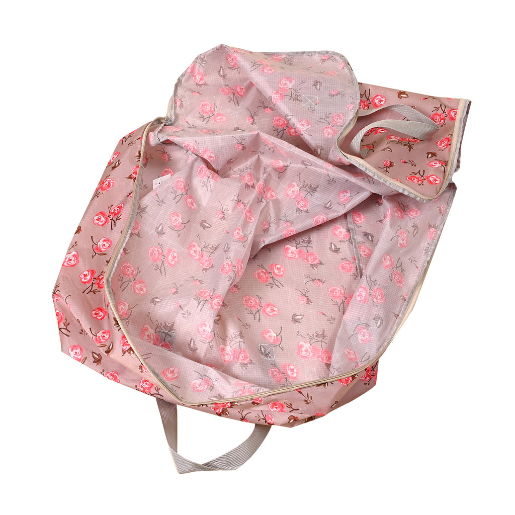 3er Set Aufbewahrungstaschen mit Blumenmuster, 210D Oxford Gewebe, Blau