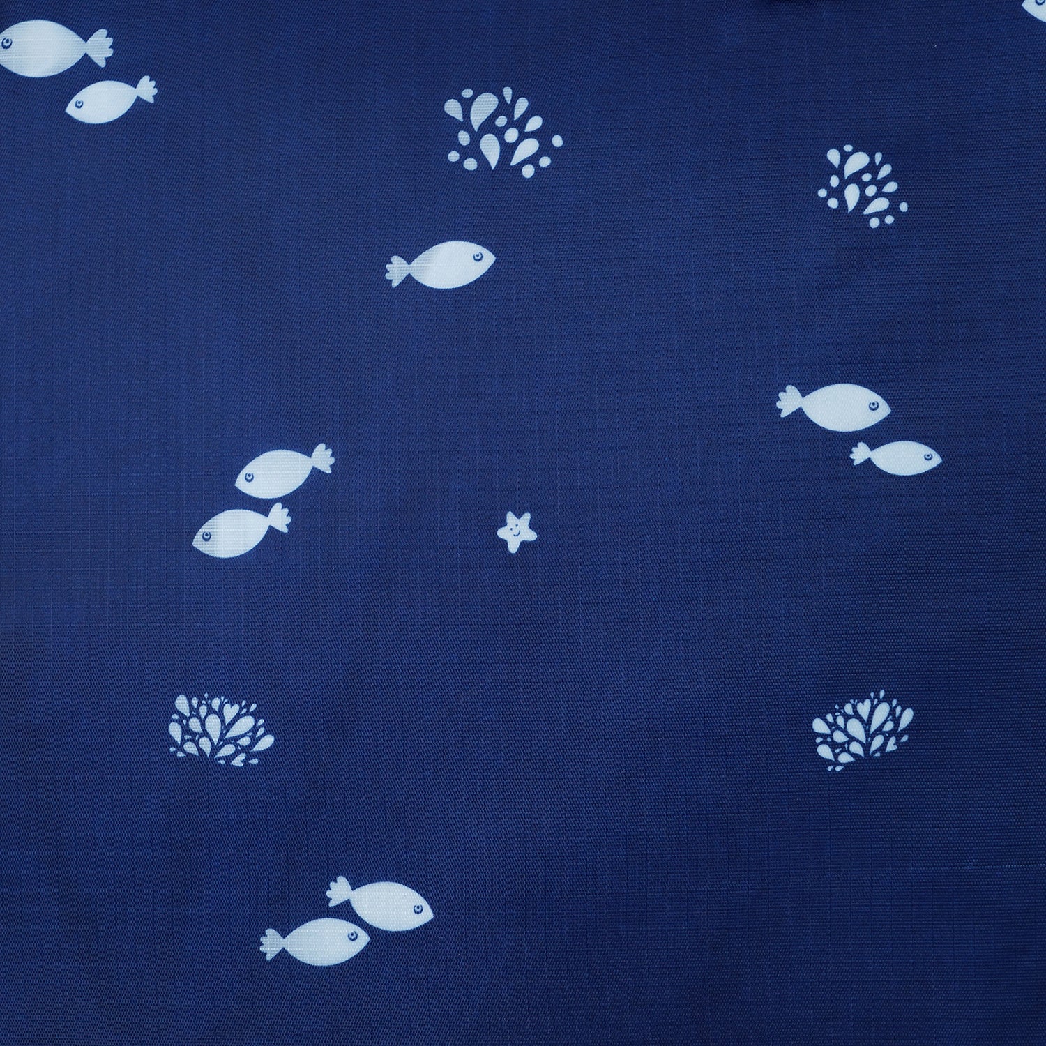 3er Set Aufbewahrungstaschen mit Blumenmuster, 210D Oxford Gewebe, Blau