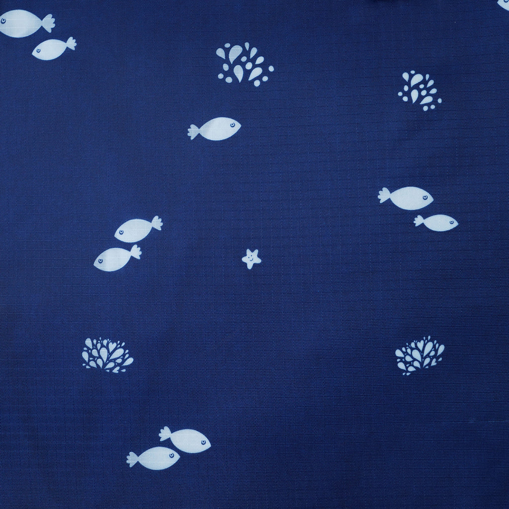 3er Set Aufbewahrungstaschen mit Blumenmuster, 210D Oxford Gewebe, Blau