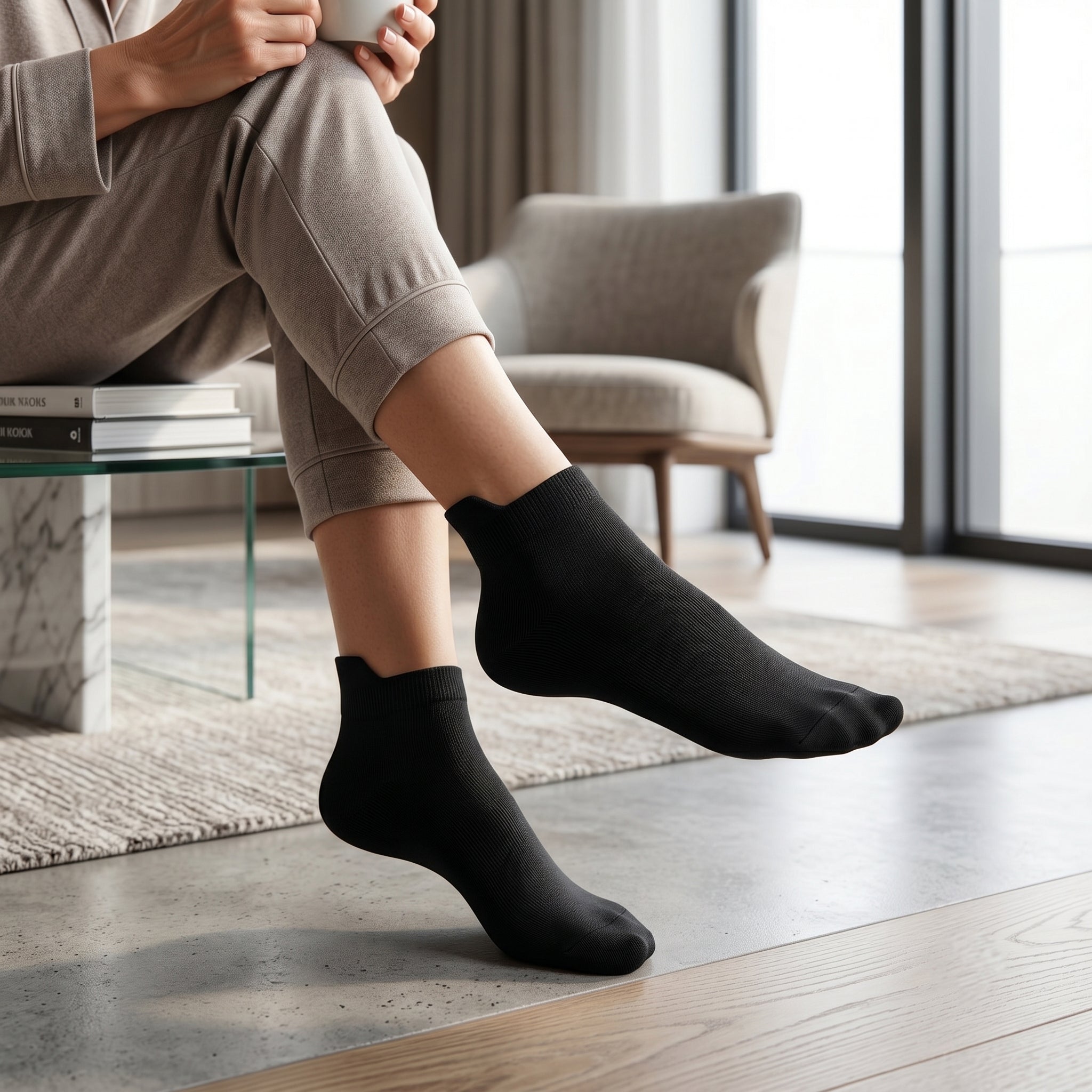 Tommle Copper Sot of 8 lnfrared Compression Socks Sweat-wicking and deodorizing, with self-heating effect