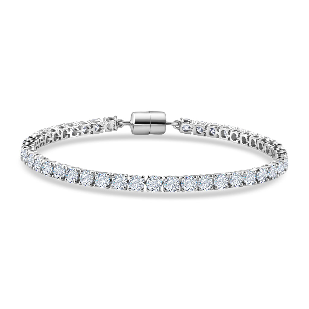 D'Joy Moissanit Armband ca. 20 cm 925 Silber Rhodiniert ca. 10,25 ct.