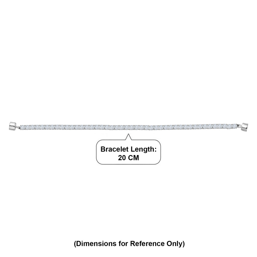 D'Joy Moissanit Armband ca. 20 cm 925 Silber Rhodiniert ca. 10,25 ct.