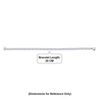 D'Joy Moissanit Armband ca. 20 cm 925 Silber Rhodiniert ca. 10,25 ct.