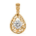 D'Joy Moissanit Anhänger, 925 Silber vergoldet - 1,20 ct.