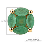 D'Joy Socoto Smaragd Ohrringe 925 Silber 750 Gelbgold vermeil ca. 1,48 ct.