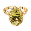 D'Joy AAA Ouro Verde-Quarz Ring 925 Silber 750 Gelbgold vermeil (Größe 17.00) ca. 10,09 ct