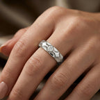 LUXURIANT DIAMOND - Lab Grown Diamant SI-GH Ring 925 Silber Rhodiniert (Größe 19.00) ca. 0.15 ct