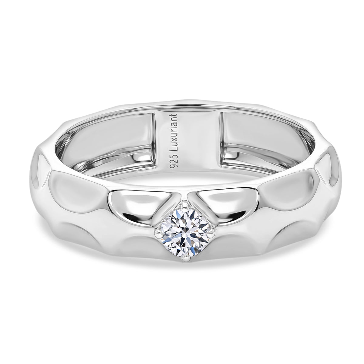 LUXURIANT DIAMOND - Lab Grown Diamant SI-GH Ring 925 Silber Rhodiniert (Größe 19.00) ca. 0.15 ct