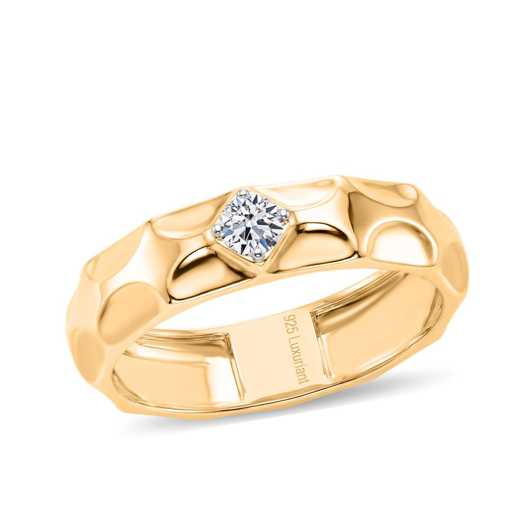 LUXURIANT DIAMOND - Lab Grown Diamant SI-GH Ring 925 Silber Rhodiniert (Größe 19.00) ca. 0.15 ct