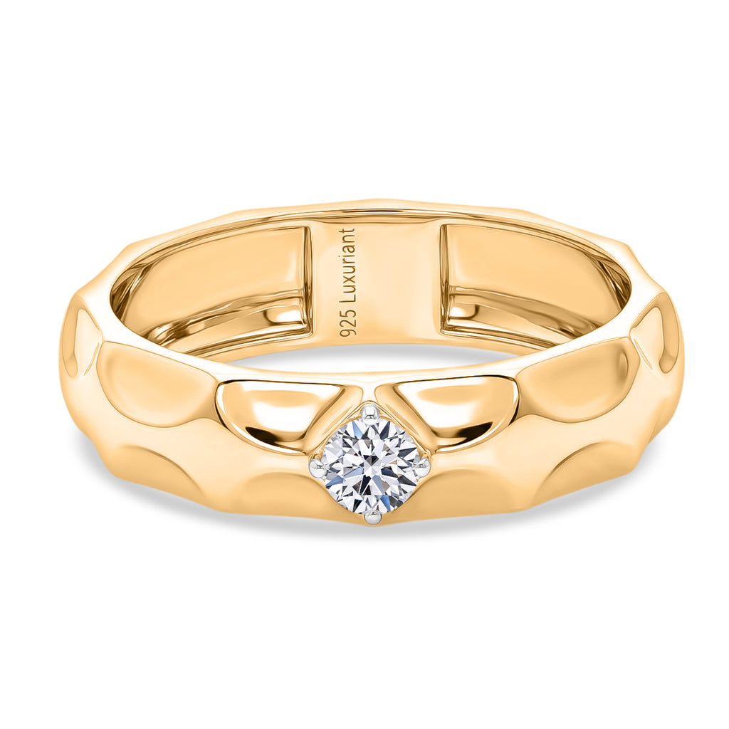 LUXURIANT DIAMOND - Lab Grown Diamant SI-GH Ring 925 Silber Rhodiniert (Größe 19.00) ca. 0.15 ct