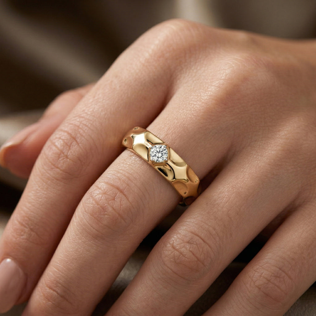 LUXURIANT DIAMOND - Lab Grown Diamant SI-GH Ring 925 Silber Rhodiniert (Größe 19.00) ca. 0.15 ct
