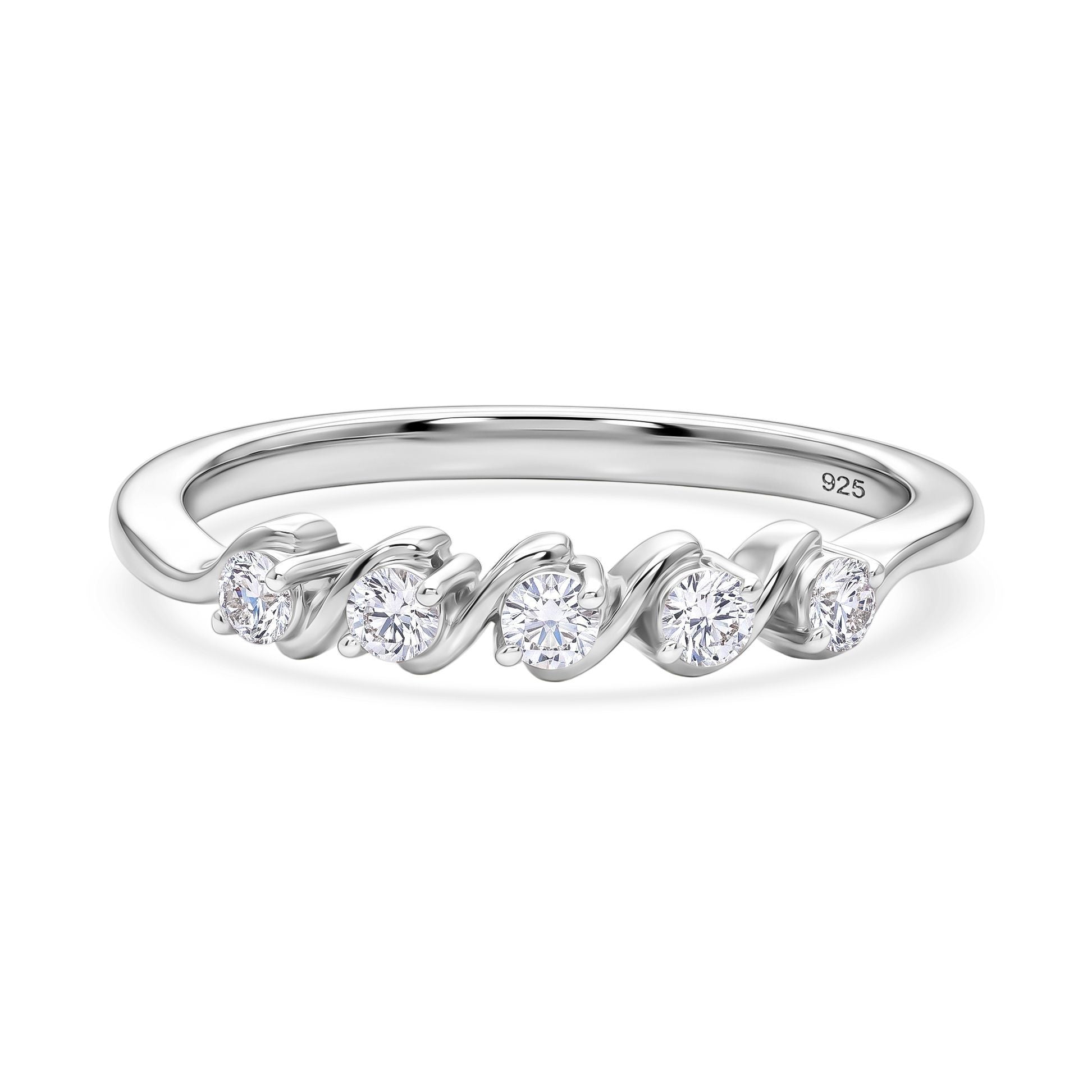 LUXURIANT DIAMOND - Lab Grown Diamant SI-GH Ring 925 Silber Rhodiniert (Größe 20.00) ca. 0.25 ct