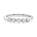 LUXURIANT SI-GH Labor Diamant Half Eternity Ring, 925 Silber rhodiniert - 0,25 ct.
