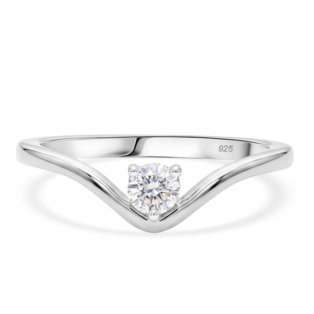 LUXURIANT DIAMOND - Lab Grown Diamant SI-GH Ring 925 Silber Rhodiniert (Größe 21.00) ca. 0.25 ct